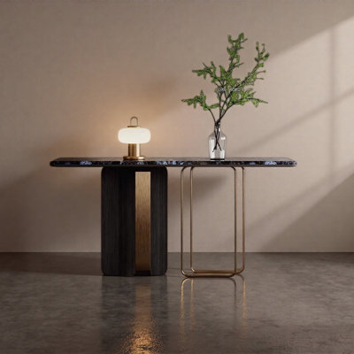 Modern Luxury Stone Entryway Console Table