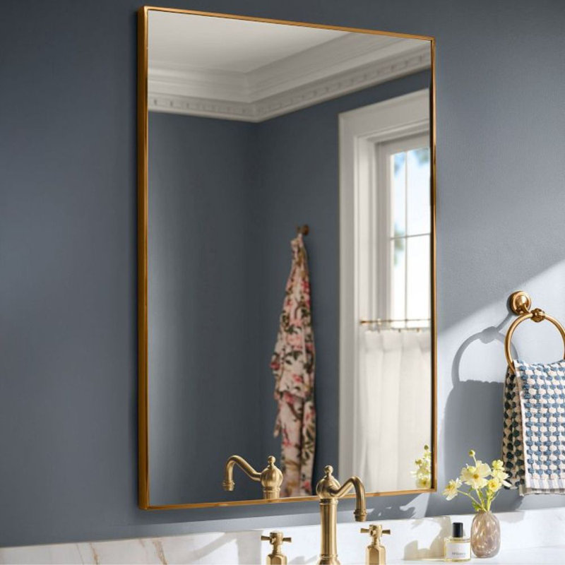 Valencia Gold Framed Rectangular Wall Mirror