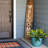 14 in (35.6 cm) Raised Hexagon Pattern Glazed Ceramic Planter - Turquoise