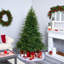Green Lighted Artificial Christmas Tree-401068789