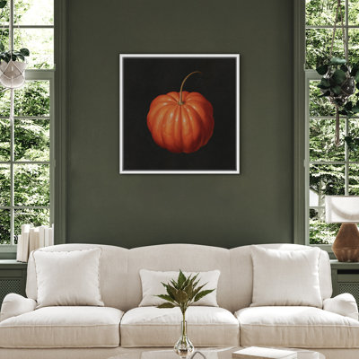 Realistic Orange Pumpkin Still Life Art Print Pictures Frame Canvas Print Wall Art