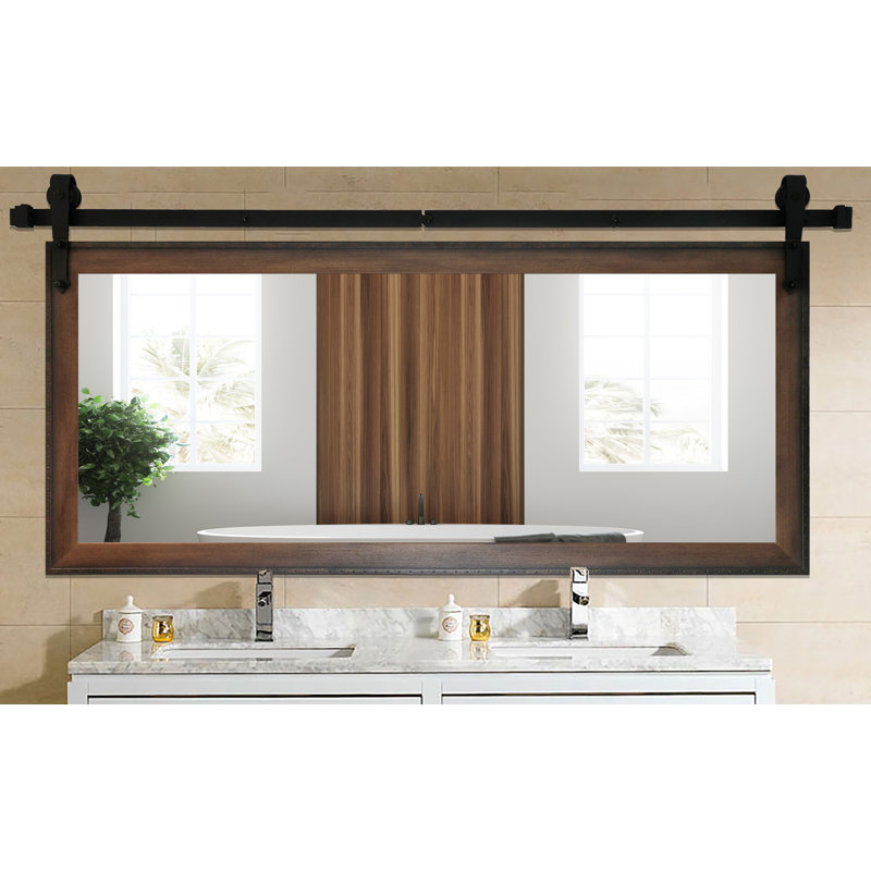Lanphear Solid Wood Rectangle Mirror, 31" H x 64" W