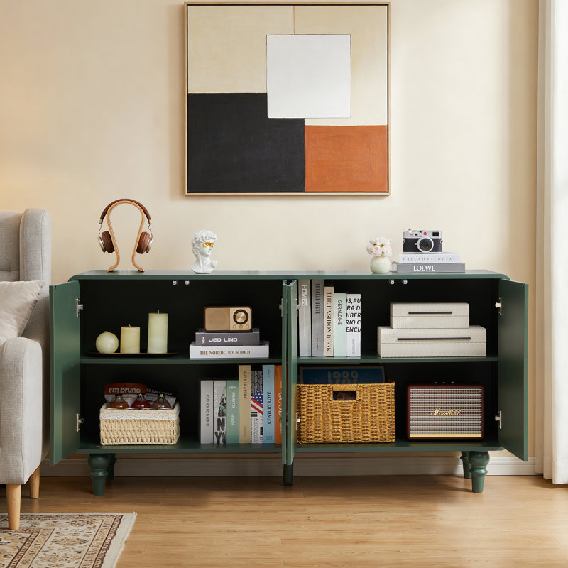Buffet 59,06 "avec tablettes réglables, Vert
