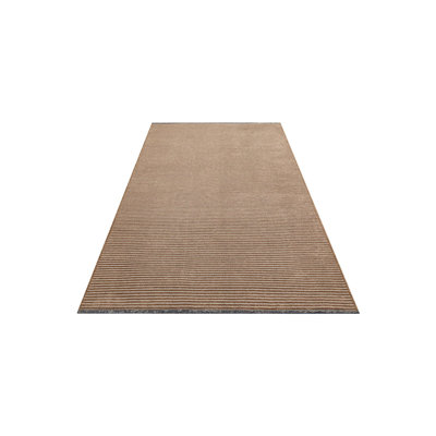Tapis tissé à plat beige, 6,6 x 9,5 pieds | 85% coton / 15% polyester chenille, sans velours, 1,06 lb / pied carré | Lavable à la machine à 86 ° F, facile à nettoyer avec aspirateur et détachant | Parfait pour le salon et les espaces confortables