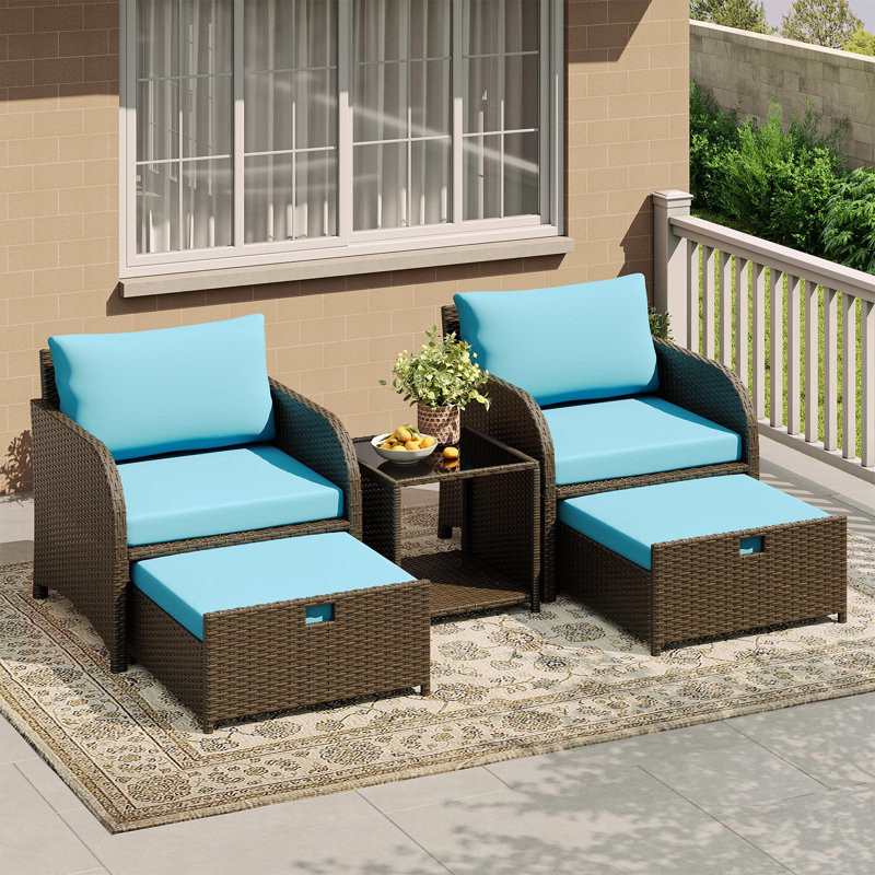 71cm Wide Patio Sofa, Blue