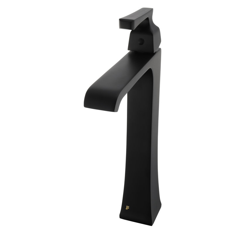 Robinet de salle de bain arqué, Noir