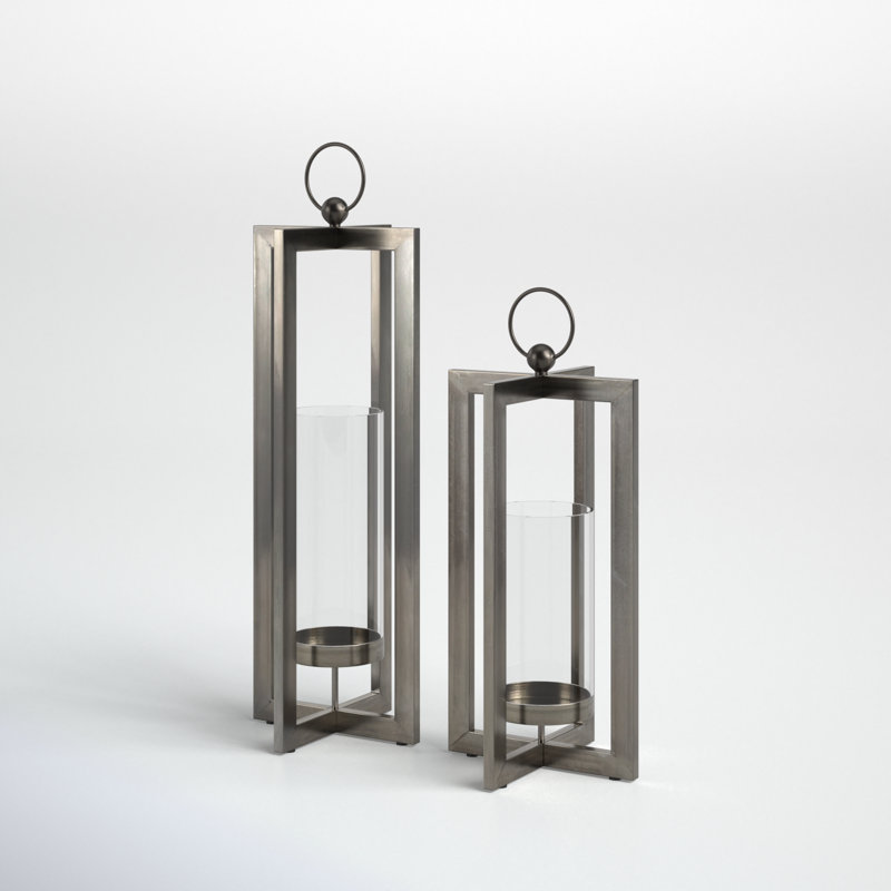 Danity 2 Piece Metal Tabletop Pillar Set