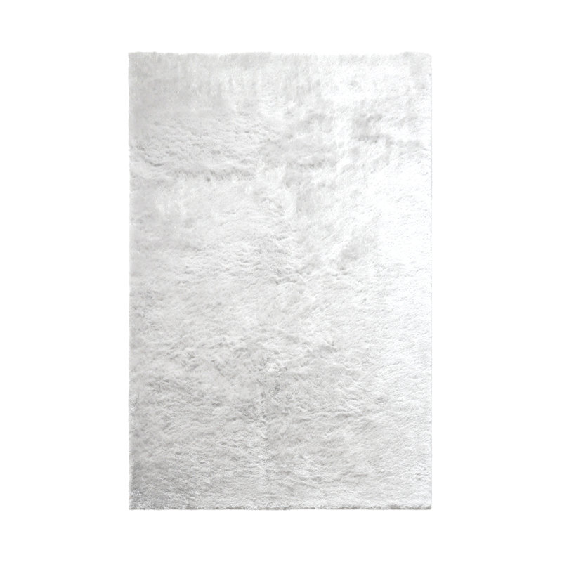 Tapis gris touffeté à la main