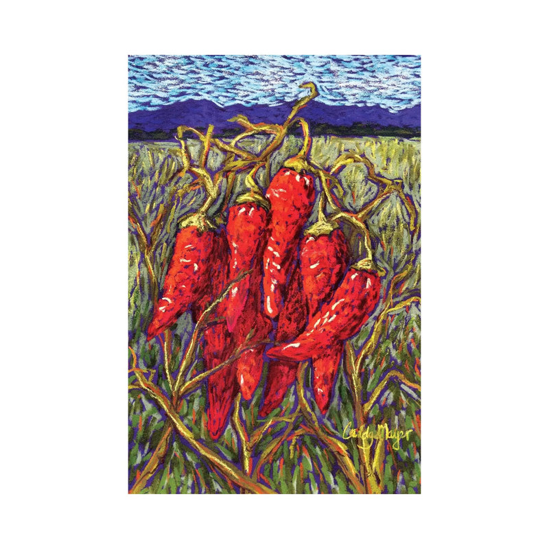 Chiles In Pastel by Candy Mayer - Painting on Canvas, 66.04cm H x 20.32cm W x 3.81cm D, Wrapped Canvas