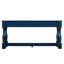 Console 63 po avec 3 tiroirs. Bleu marine, bois massif, structure en bois de 63 po facile à installer, stable et instructions d'installation