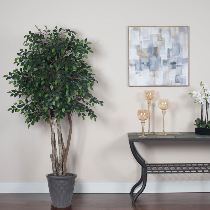 Ficus artificiel 72 po en pot, gris