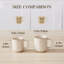 Ensemble de grandes tasses à glacis beige 4 pièces, 16 oz, rebord courbé surélevé, grès artisanal ombré-124946217-124946218