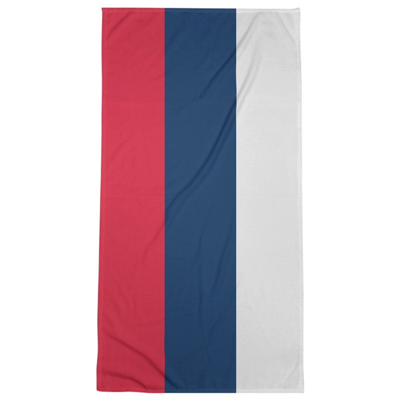 Cotton Blend Lightweight Bath Towel, Red/Navy Blue