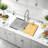 Quartz Composite Drop-In Kitchen Sink 33x22 Inch – Extra Deep, Heat Resistant, Modern Design-115613313