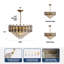 Lustre rond classique en cristal 24 po