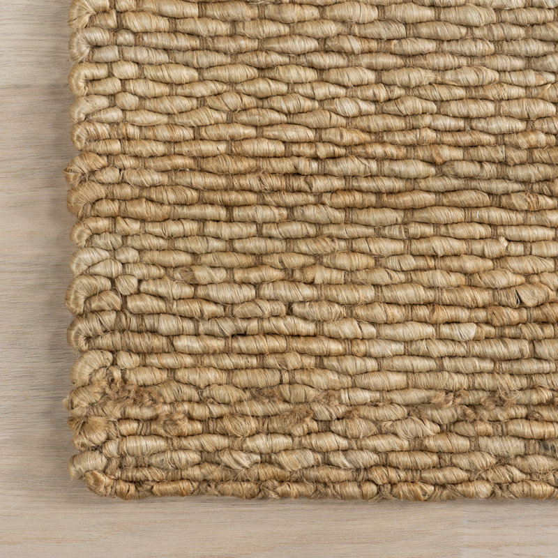 Jaramillo Annelynn Farmhouse Handmade Jute Natural Rug, Rectangle 2'6" x 8'