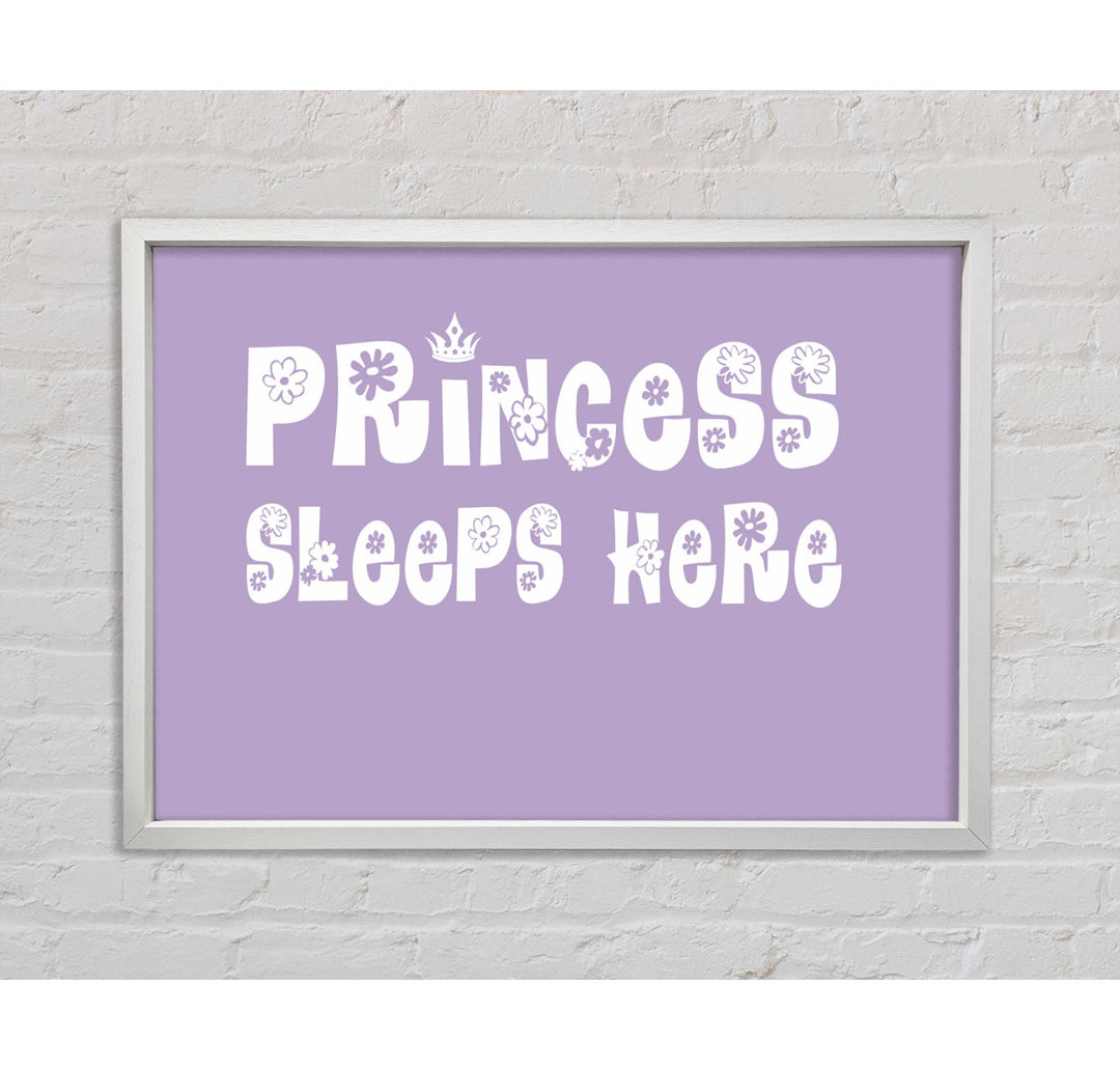 Princesss Sleeps Here - Einzelne Bilderrahmen Kunstdrucke auf Leinwand