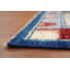 Tapis bleu teint à la main Oushak 5 x 7
