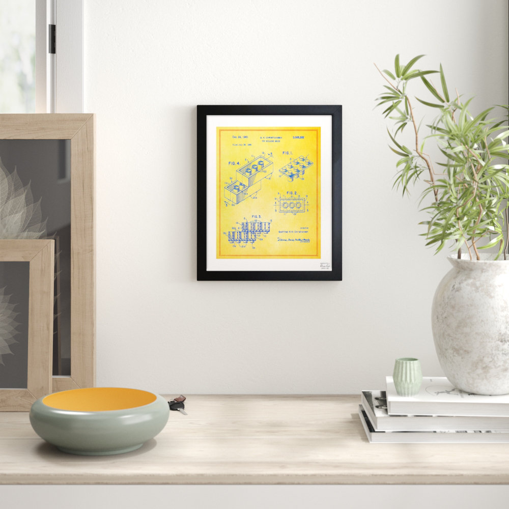 'Lego Toy Building Brick' Framed Graphic Art
