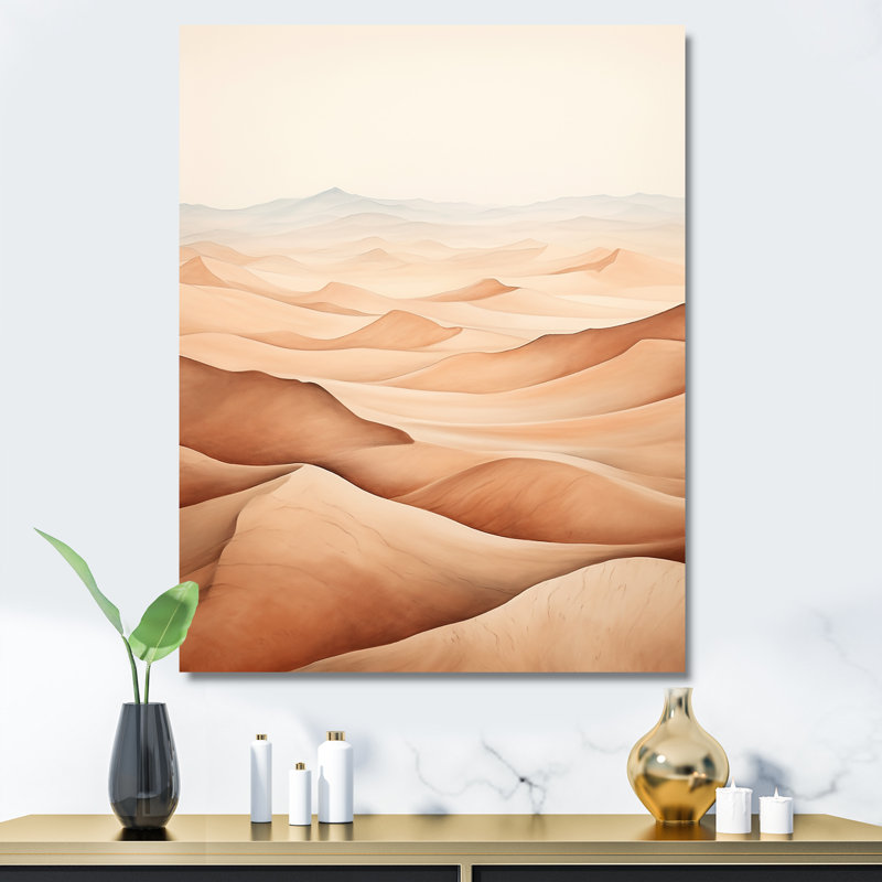 «Saharas Desert Silence I» sur toile, H 40 po x l 30 po x P 1,5 po, Toile tendue
