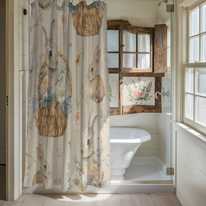 Rideau de douche Boho, H 74 po x l 71 po