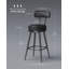 Swivel Upholstered Counter Stool with Metal Frame