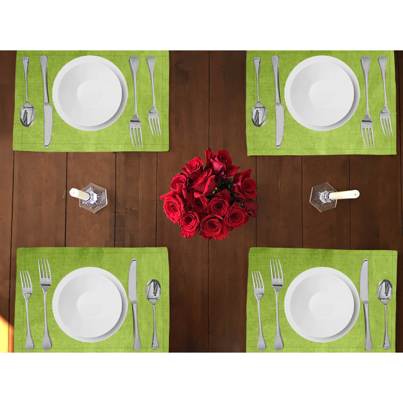 Napperons en faux jute, Vert lime
