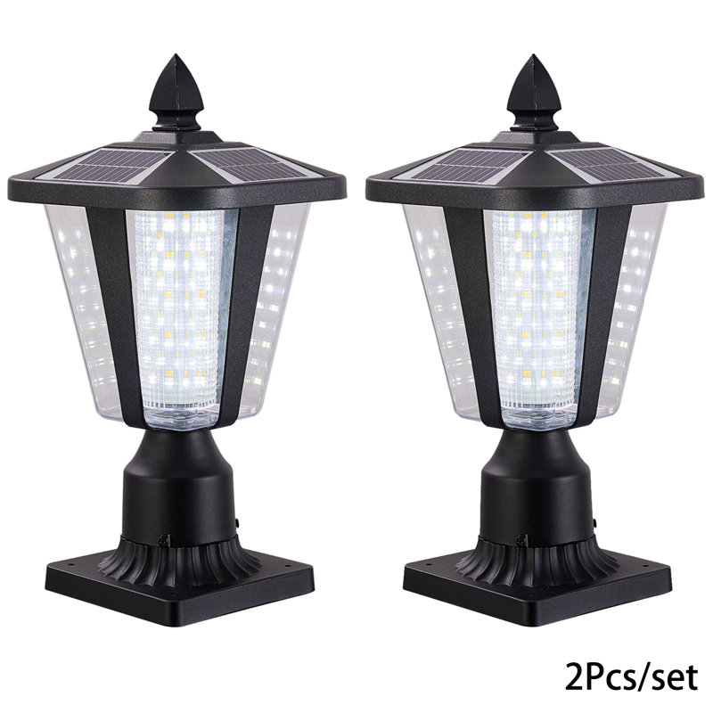 Lampe sur pied d'extérieur à DEL 14,9 po à changement de couleur à énergie solaire intégrée