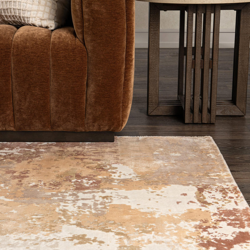 Vienna Cotton Blend Accent Rug, Ginger, Rectangle 5' x 6'