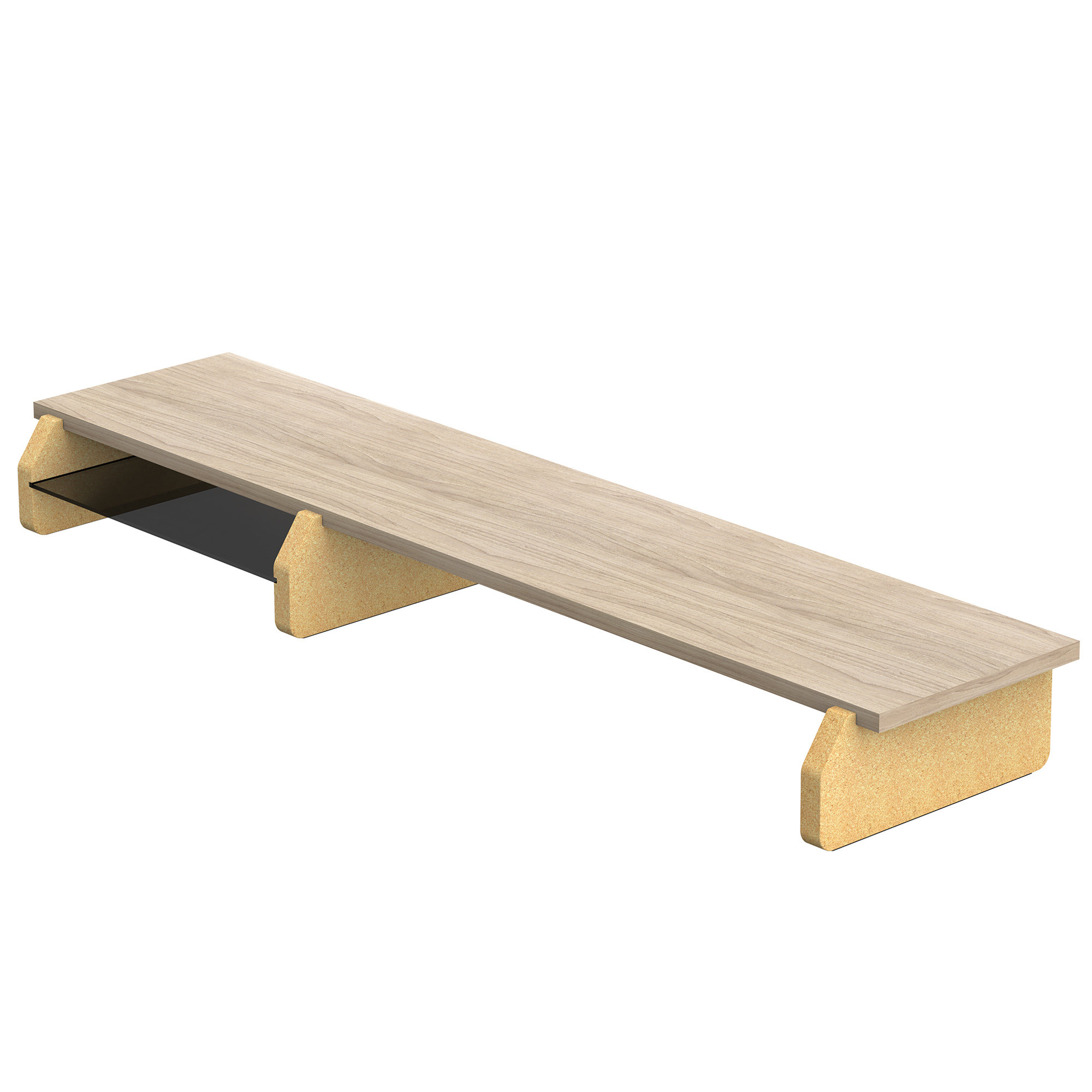 Latitude Run® Dual Monitor Stand,42.5 Inch Monitor Riser,Desktop ...