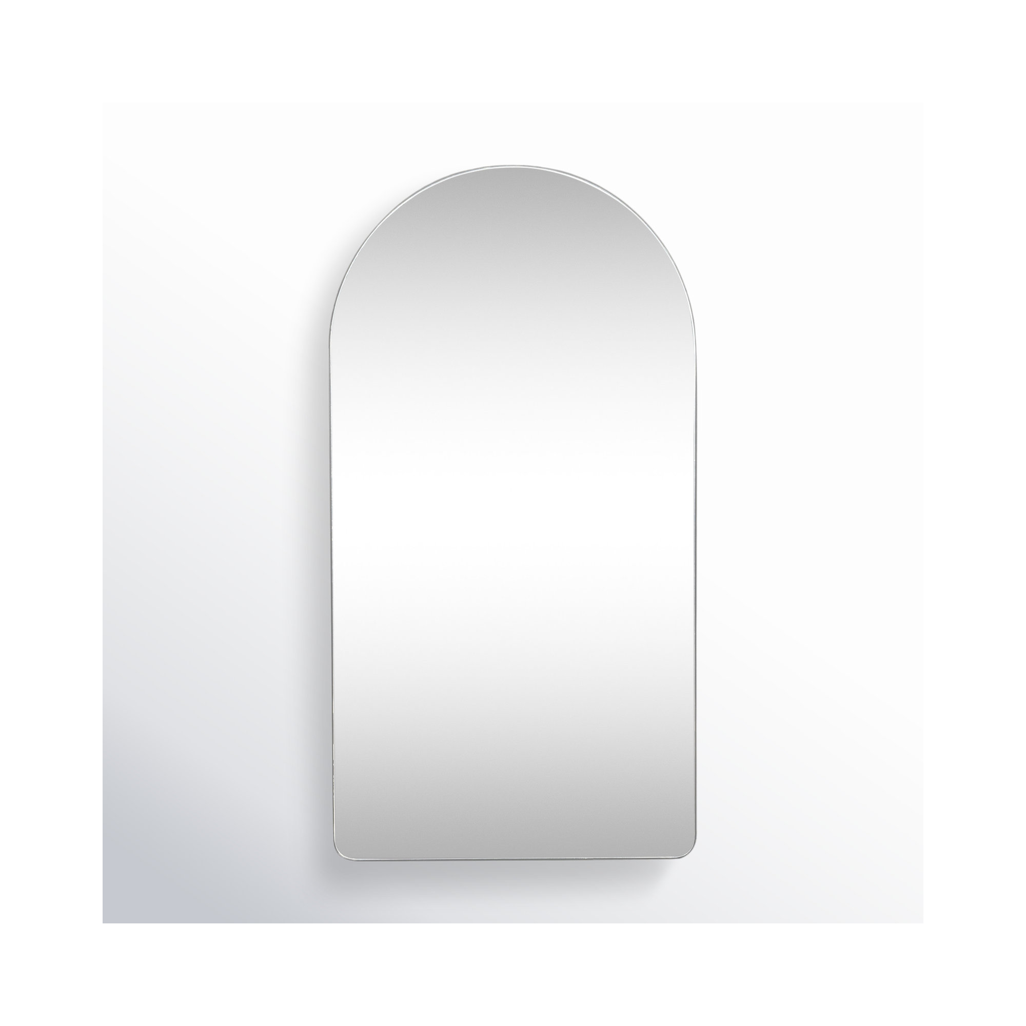 Colca Arched Medicine Cabinet, Recess Mount, Sliver