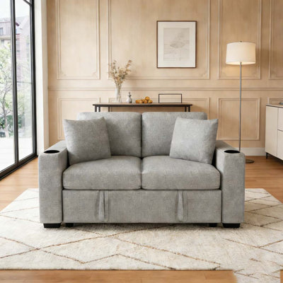 60.6" Modern Loveseat Sofa Pull-out Sofa Bed Sofa Couch 2-seater Sofa Chai