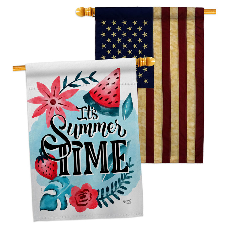 Double Sided 40 in. H x 28 in. W Polyester House Flag