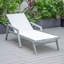 Chaise longue d'extérieur en métal avec table-88151122