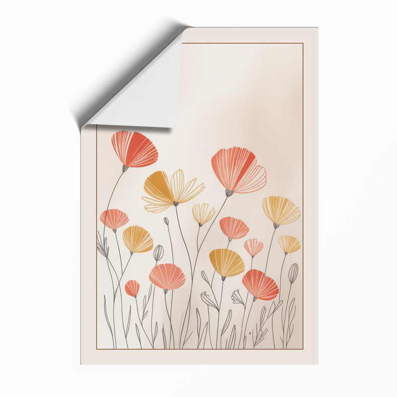Wildflower Study Botanical - Framed Print, A4 - 29.7 x 21.0 cm, Unframed