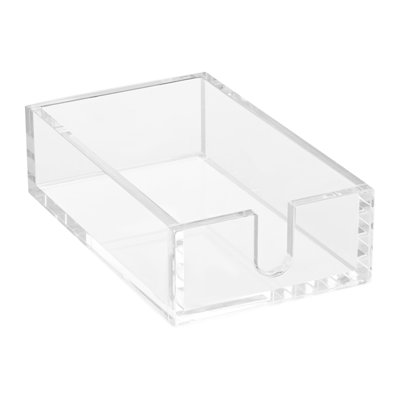 Acrylic Napkin Holder, 9.1 X 5.5 X 2.6 Inch, Clear Bathroom Guest Towel Storage Tray With U-Shaped Opening, Disposable Paper Towel Holder For Bathroom Kitchen Parties Weddings & Various Events