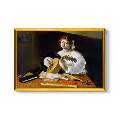Le joueur de luth (version Wildenstein), v. 1596-Caravage - Toile avec cadre sur mesure