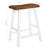 vidaXL Bar Stool Brown and white Solid wood Standard Durable