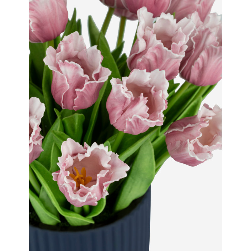 Marigold Realtouch Tulip Pedestal Arrangement, Purple