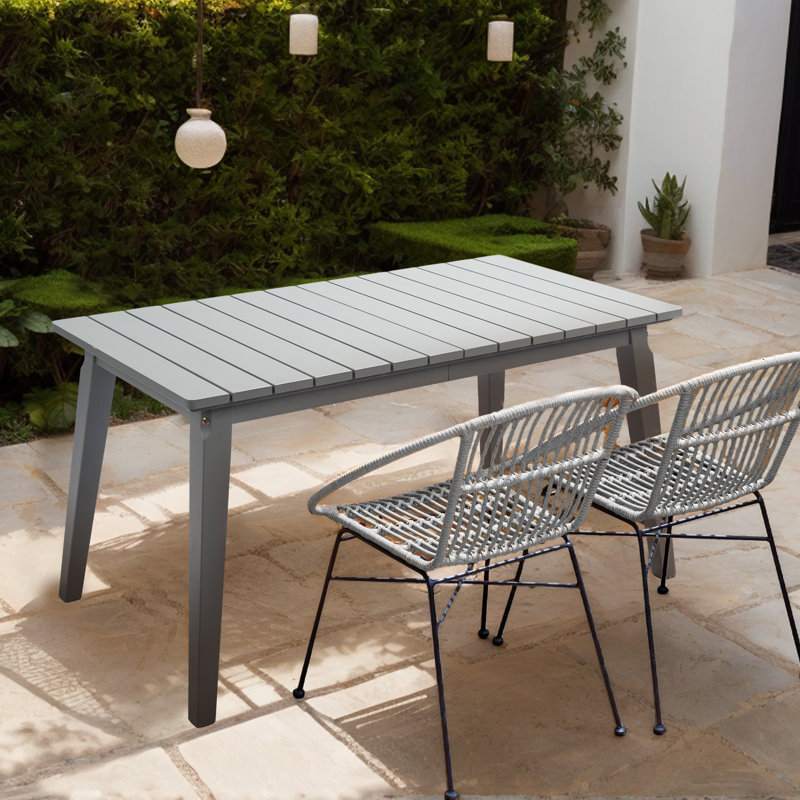 Patio Gray Wood Table, Gray