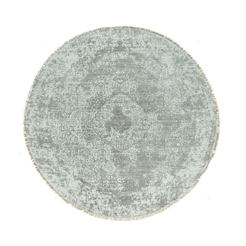 Tapis rond en soie nouvel âge 7 pi 10 po x 7 pi 10 po Catilyn