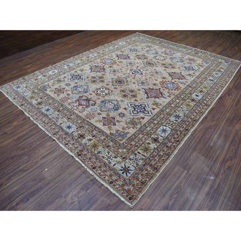 Tapis super doux en laine noué à la main 9 pi x 11 pi 9 po Super Kazak 8718D6AD06E74CB2A2DE71048653C133