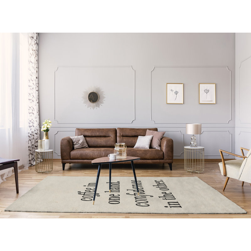 Tapis en chenille de polyester Quotes, Rectangle 8 pi x 10 pi