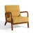 Jyrin Mid Century Upholstered Orange Corduroy Solid Wood Accent Chair with an Extra Pillow-1690814845-1690814841-1784596334