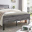 Lit plateforme avec tête de lit et pied de lit en bois Marquisha, avec rangement sous le lit-272310431-272310429