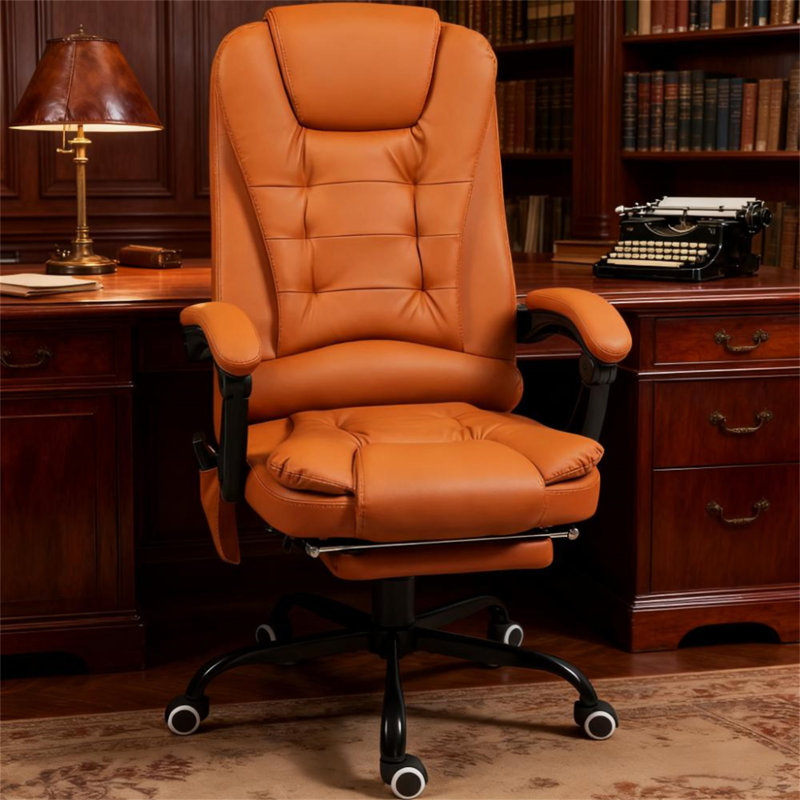 Fauteuil de bureau vibrant à massage, Marron clair