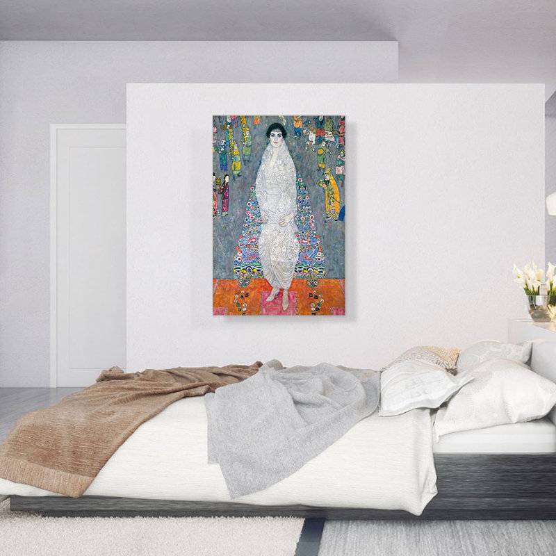 «Portrait of Elisabeth Lederer» par Gustav Klimt - reproduction d'art sur toile tendue, H 40 po x l 26 po x P 0,75 po