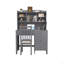 Ensemble de bureau de direction 40 "et chaise avec bibliothèque, bureau d'ordinateur à 4 tiroirs avec chaise rembourrée