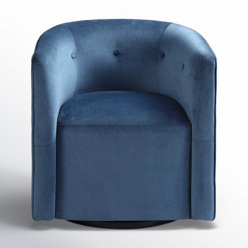 Pico Velvet Swivel Barrel Chair