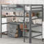 Lit mezzanine en bois avec bureau-1827104559